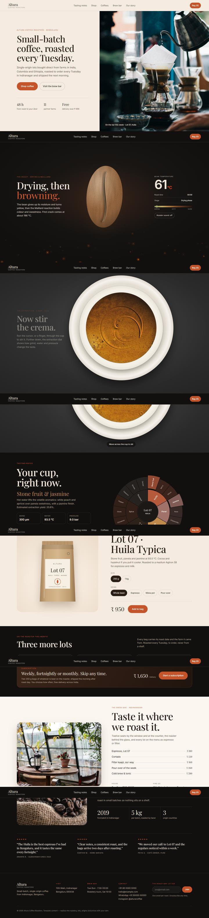 Coffee template preview