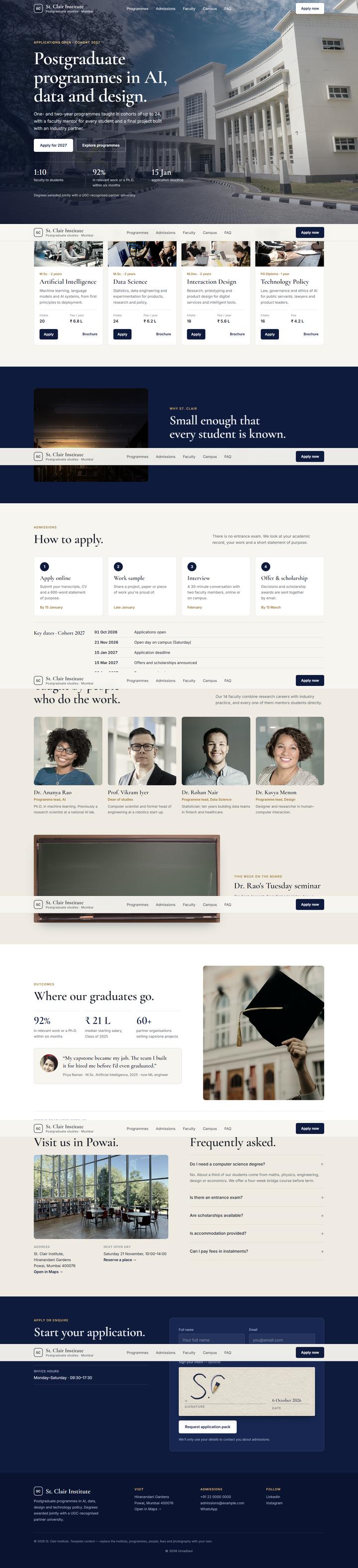Education template preview