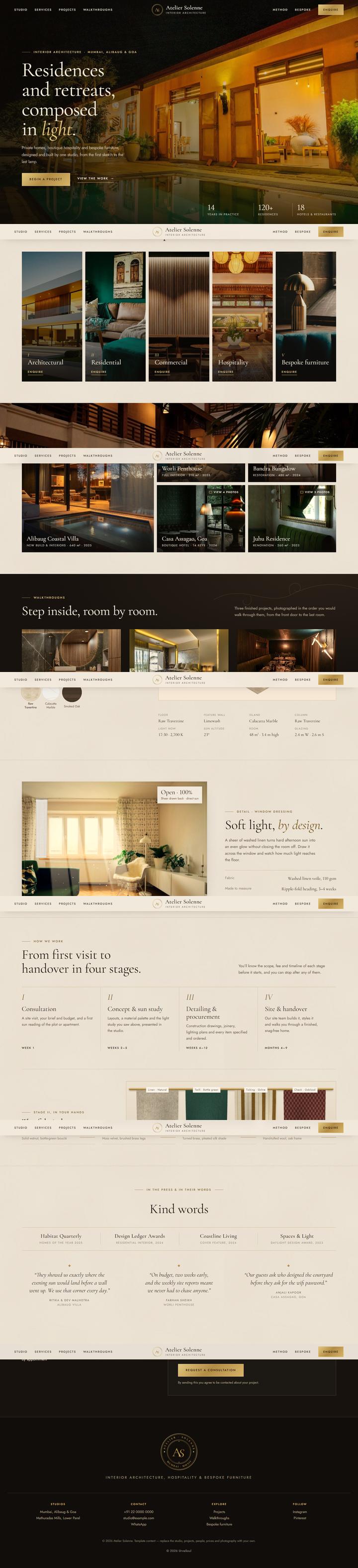 Interiors template preview