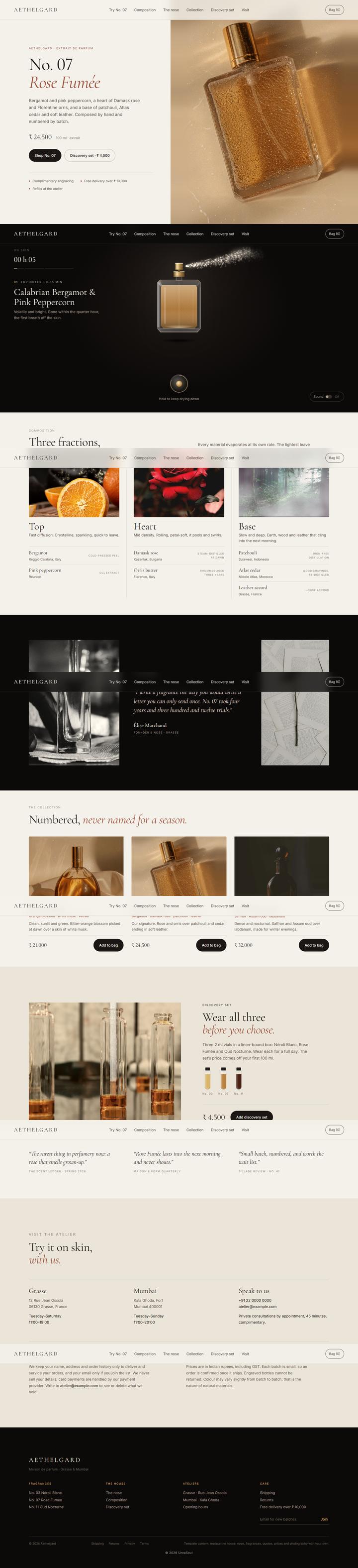 Perfume template preview