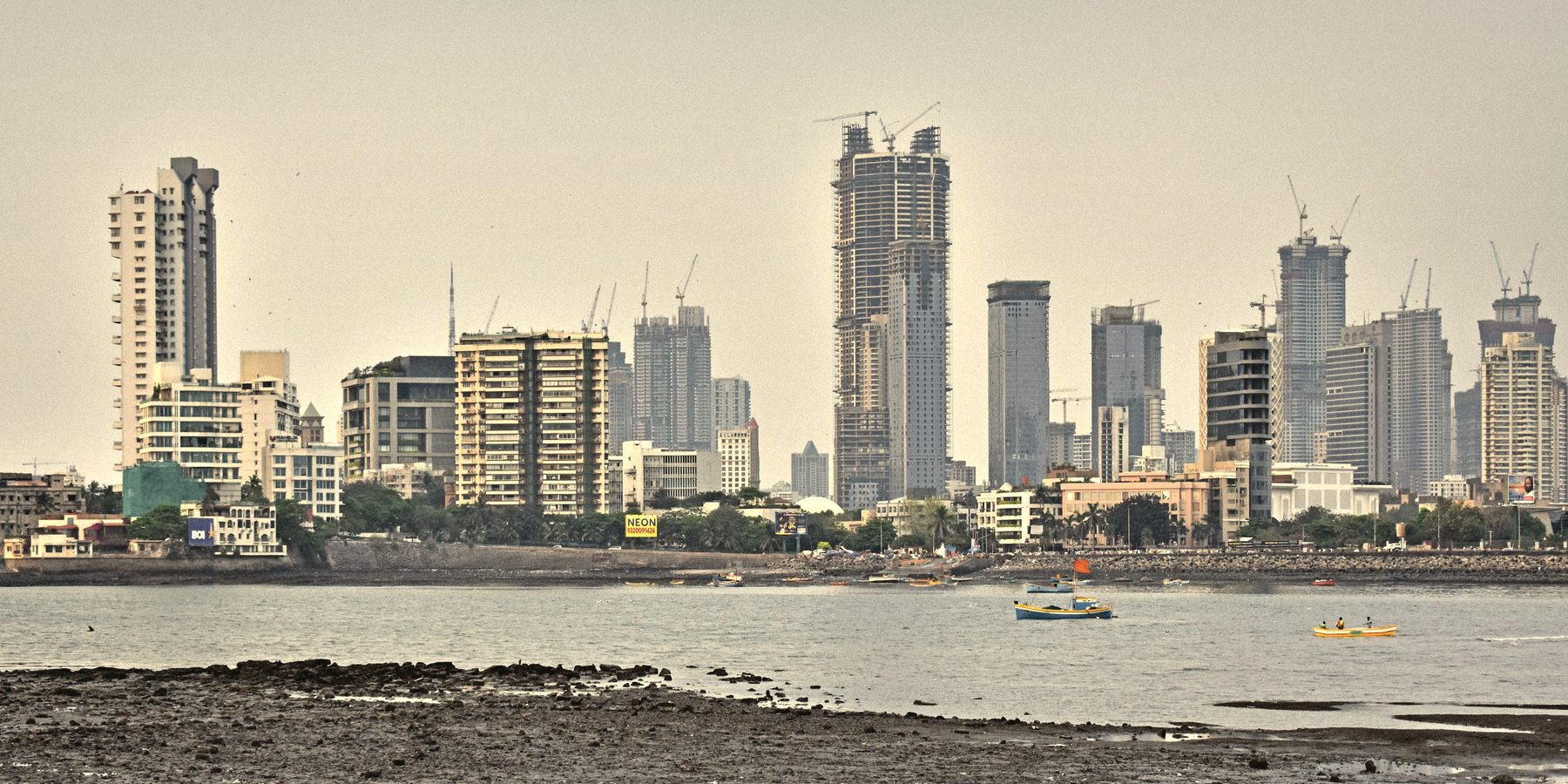 The Worli skyline of new towers seen across the water